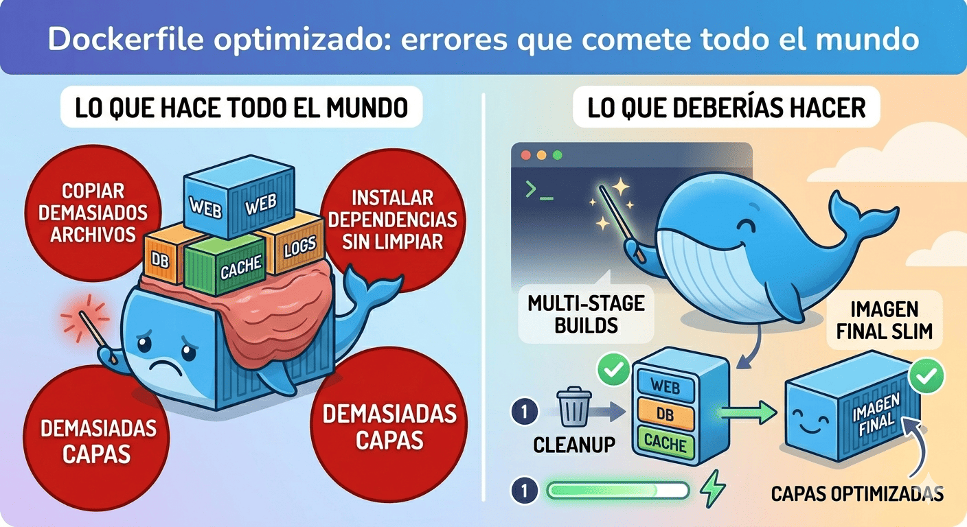 Cómo optimizar un Dockerfile: buenas prácticas y errores frecuentes