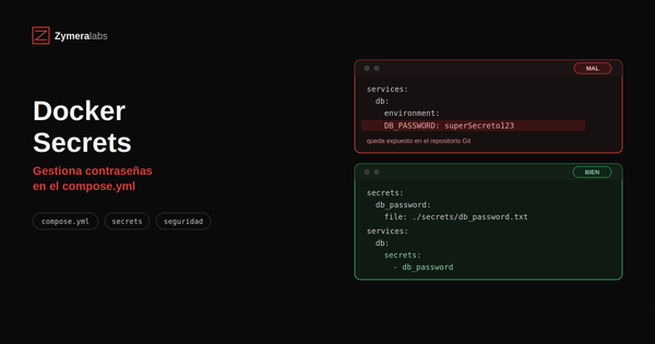 Docker Secrets: cómo gestionar credenciales en Docker Compose paso a paso